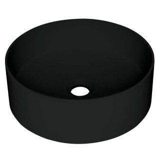 Deante Silia umywalka granitowa nablatowa okrągła 36cm nero