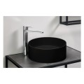 Deante Silia umywalka granitowa nablatowa okrągła 36cm nero