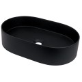Deante Silia umywalka granitowa nablatowa owalna 55x35 nero