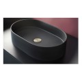 Deante Silia umywalka granitowa nablatowa owalna 55x35 nero