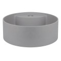 Deante Silia umywalka granitowa nablatowa z miejscem na baterię 36cm szary metalik