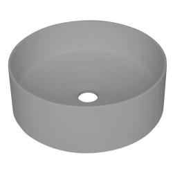 Deante Silia umywalka granitowa nablatowa 36cm szary metalik