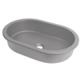 Deante Silia umywalka granitowa podblatowa/wpuszczana 59x39cm szary metalik