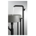 Deante Silia umywalka granitowa nablatowa 36cm antracyt metalik