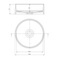 Deante Silia umywalka granitowa nablatowa 36cm antracyt metalik