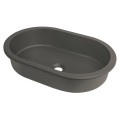 Deante Silia umywalka granitowa podblatowa/wpuszczana 59x39cm antracyt metalik