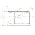 Laveo Albano umywalka meblowa granitowa beż 44x60x11 cm 