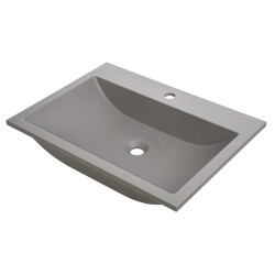Laveo Albano umywalka meblowa granitowa szary 44x60x11 cm