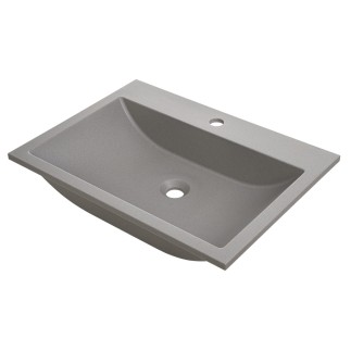 Laveo Albano umywalka meblowa granitowa szara 44x60x11 cm
