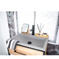 Laveo Albano umywalka meblowa granitowa szary 44x60x11 cm 