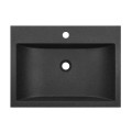 Laveo Albano umywalka meblowa granitowa czarna 44x60x11 cm 