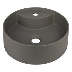 Deante Silia umywalka granitowa nablatowa z miejscem na baterię 36cm antracyt metalik