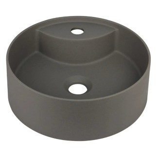 Deante Silia umywalka granitowa nablatowa z miejscem na baterię 36cm antracyt metalik