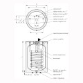 Galmet Rondo Premium wymiennik c.w.u. do kotła gazowego z dużą wężownicą 120 l