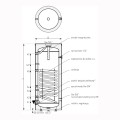 Galmet Mini Tower wymiennik c.w.u. z 1-węzownicą 120 l stojący bez grzałki