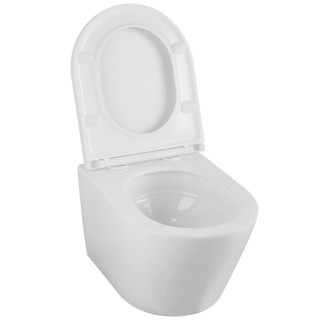 Laveo Nida CycleOn miska WC wisząca ze spłukiwaniem wirowym i deską wolnoopadającą