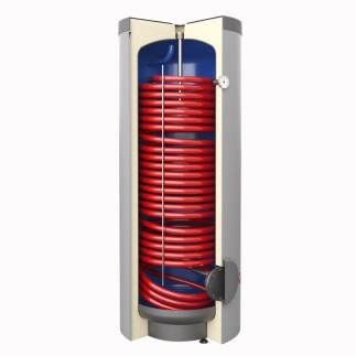 Galmet Tower Grand wymiennik c.w.u. z dużą wężownicą do pomp ciepła 200l stojący bez grzałki