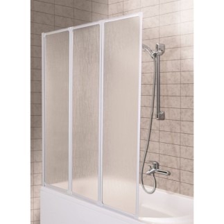 Kfa Standard parawan nawannowy składany 3-elementowy 120 cm biały