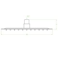 Laveo Rondo deszczownia górna 250 mm stal chrom