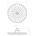 Laveo Rondo deszczownia górna 200 mm plastik chrom