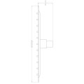 Laveo Rondo deszczownia górna 250 mm stal biała