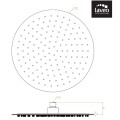 Laveo Rondo deszczownia górna 300 mm stal czarna