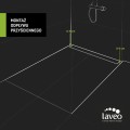 Laveo Basso odpływ liniowy przyścienny 70 cm czarny