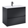 Roca Alpine szafka 2 szuflady czarny mat 80 do kompletacji z um.Victoria lub blatem