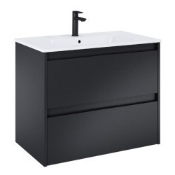 Roca Alpine szafka 2 szuflady czarny mat 80 do kompletacji z um.Victoria lub blatem
