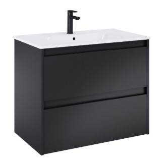 Roca Alpine szafka 2 szuflady czarny mat 80 do kompletacji z um.Victoria lub blatem