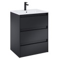 Roca Alpine szafka 3 szuflady czarny mat 60 do kompletacji z um.Victoria lub blatem