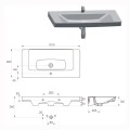 Cersanit Mille umywalka meblowa 100x48 cm biała