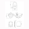 Cersanit Moduo miska zawieszana z deską slim duroplastową, wolnoopadającą i antybakteryjną biała