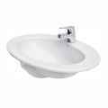Cersanit Gamma umywalka wspuszczana w blat 63x47 cm biała