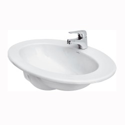 Cersanit Gamma umywalka wspuszczana w blat 63x47 cm biała