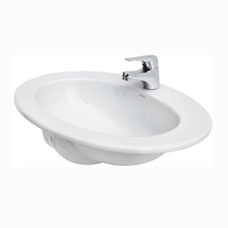 Cersanit Gamma umywalka wspuszczana w blat 63x47 cm biała