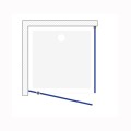Cersanit Arteco kabina kwadratowa, szkło transparentne 90x90x190 cm czarna