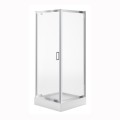 Cersanit Arteco kabina kwadratowa, szkło transparentne 80x80x190 cm chrom plus brodzik Tako 16 cm b