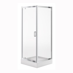 Cersanit Arteco kabina kwadratowa, szkło transparentne 80x80x190 cm chrom plus brodzik Tako 16 cm b