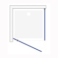 Cersanit Arteco kabina kwadratowa, szkło transparentne 80x80x190 cm chrom plus brodzik Tako 16 cm b
