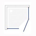 Cersanit City kabina pięciokątna, szkło transparentne 90x90x195 lewa czarna plus brodzik Tako slim 