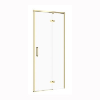 Cersanit Larga drzwi kabiny, szkło transparentne 80x195 cm prawe złoty mat