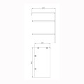 Cersanit City szafka na pralkę otwarta 65 cm dąb