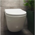 Rea Carlo mini WC wisząca bezkołnierzowa z deską wolnoopadającą