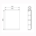Cersanit Moduo szafka łazienkowa wisząca 60 cm antracyt