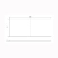 Cesrsanit Tirso blat 120 cm biały matowy