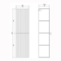 Cersanit Tirso słupek 40 cm czarny matowy