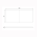 Cersanit Tirso blat 100 cm biały matowy