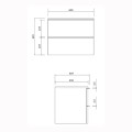 Cersanit Virgo szafka z blatem, chromowane uchwyty 60 cm biała