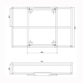 Cersanit Zen szafka lustrzana 80 cm czarna